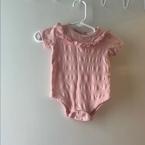 Nicole Miller Blush Ruffle Bodysuit